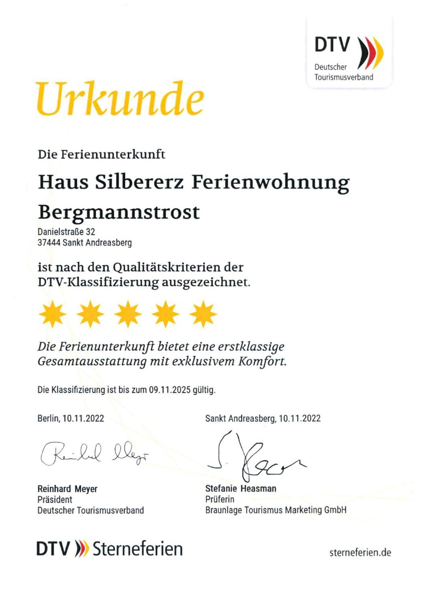 Bergmannstrost 5 Sterne Ferienwohnung Sankt-Andreasberg Extérieur photo